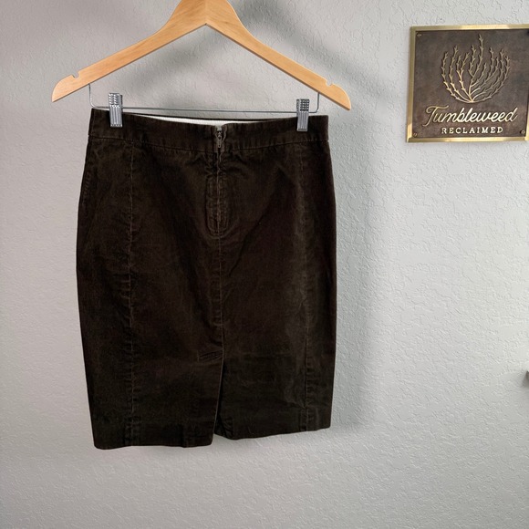 J. Crew Dresses & Skirts - J. Crew Corduroy Pencil Skirt Dark Brown Size 2 Career Office